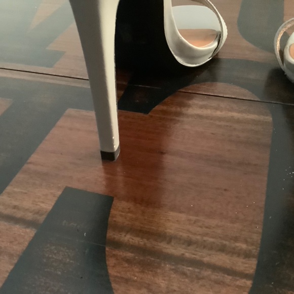 Aldo Gray Leather Open Toe Stilettos - Picture 7 of 7